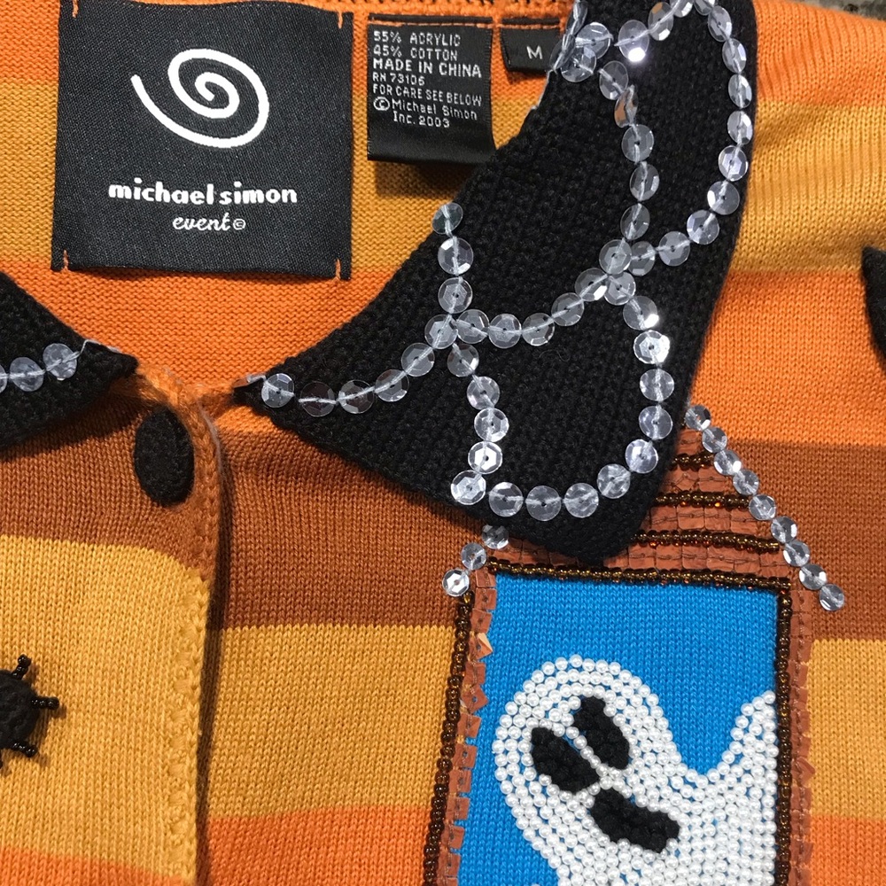 Vintage Michael Simon Halloween Cardigan Sweater ~ Women’s Medium *FIRM PRICE* - Picture 11 of 12